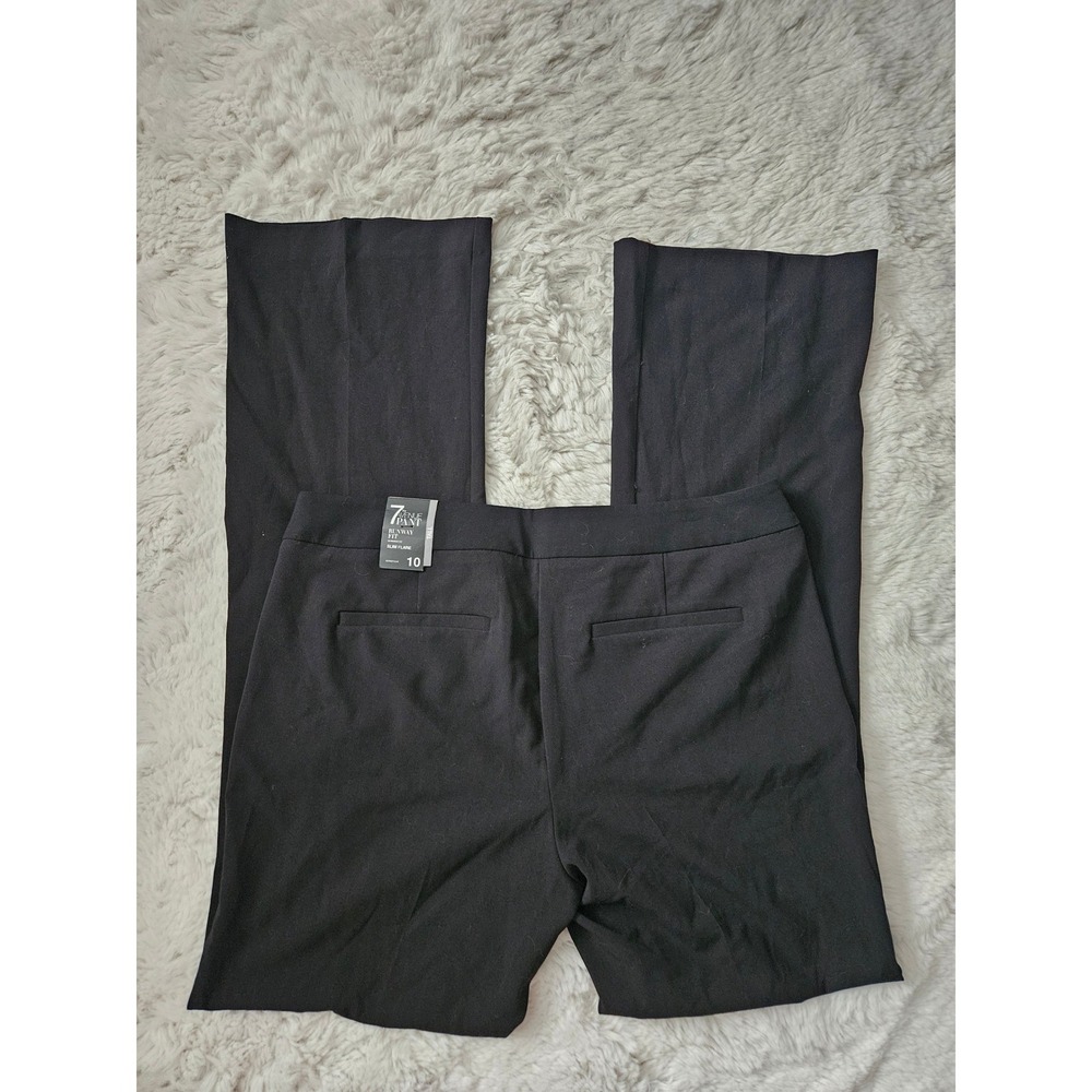NY&C 7th Avenue Runway Pants Size 10 Tall NWT Black Zip Pockets